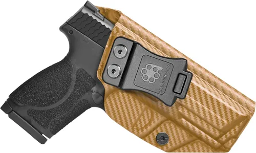 Vista 15 de Amberide IWB KYDEX Holster Fit Smith and Wesson M&P M2.0 9mm 40 4 and 4.25 Barrel No Red Dot Right Hand Concealed Carry Holster Adjustable Cant