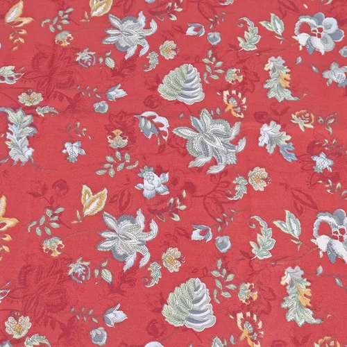 Vista 6 de Funda de almohada de tamaño Queen con estampado floral rojo para mujer, fundas de almohada refrescantes 100% algodón, paquete de 2 unidades con 4