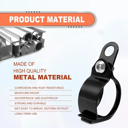 Vista 4 de 2 pares de soportes de indicador de horquilla de aleación de aluminio para motocicleta, soporte universal de montaje de intermitente de luz de señal