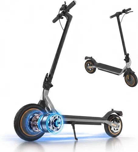 Vista 11 de Scooter eléctrico para adultos, motor de 500 W, 21/19 MPH, neumático Gris