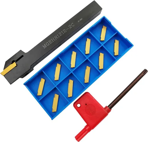 Vista 9 de Soporte de herramienta de ranurado para torno MGEHR1212-1.5 con 11 piezas MGMN150-G insertos de ranurado de carburo indexables