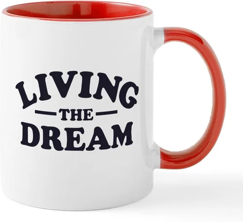 Vista 69 de CafePress Living The Dream Mugs Taza de café de cerámica de 11 oz (11.0 fl oz)