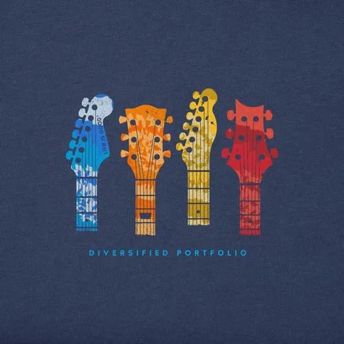 Vista 2 de Camiseta de manga corta para hombre con diseño de guitarras diversificadas Tie Dye