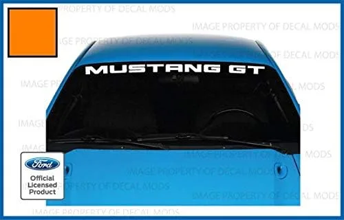 Vista 8 de Pegatina para Ford Mustang Front Parabrisas (1999-2004), diseño gráfico V6 GT - MGT, Bronce Metálico