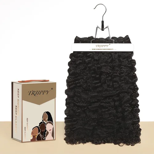 Vista 11 de Cabello humano rizado birmano crudo, 100% pelo crudo camboyano #Birmano rizado color natural