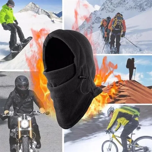 Vista 4 de SDGH - Bufandas unisex para senderismo al aire libre, gorro cálido de invierno, pasamontañas de forro polar térmico con capucha, calentador
