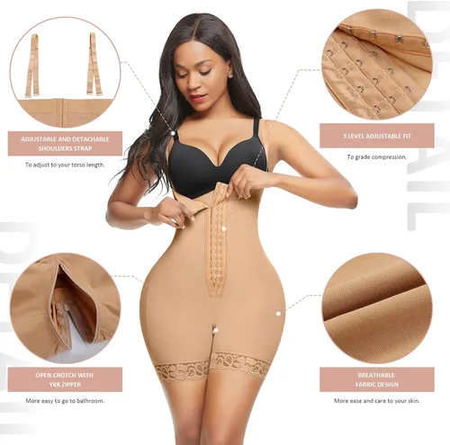 Vista 4 de Fajas moldeadoras para mujer con control de abdomen y entrepierna abierta