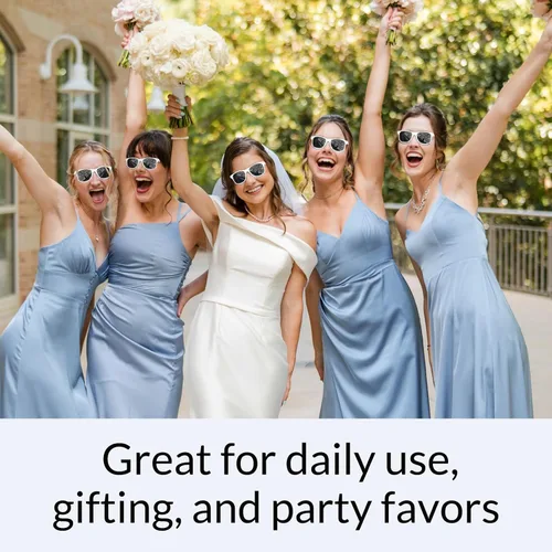 Vista 5 de Gafas de sol personalizadas para recuerdos de fiesta de boda, gafas de sol personalizadas a granel para hombres, padrinos de boda, adultos y mujeres