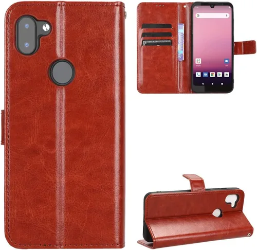 Vista 59 de Funda para Boost Mobile Celero 5G + Funda de piel con tapa para Boost Mobile Celero 5G Plus, color negro
