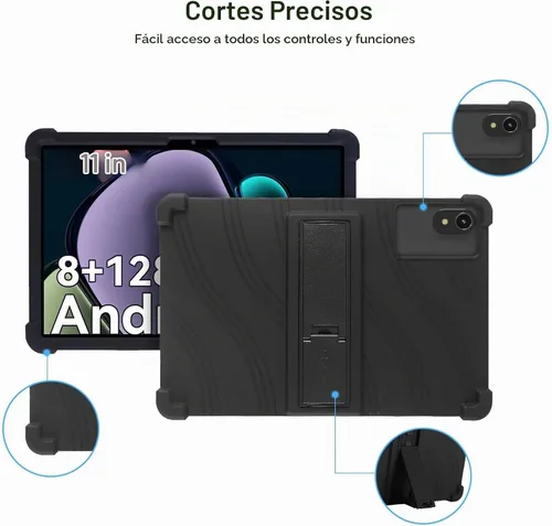 Vista 4 de Funda para tablet ApoloSign EP1095T/ApoloMedia EP1095T de 11 pulgadas, funda protectora de silicona suave, apta para niños, cubierta de tableta