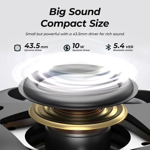 Vista 2 de TOZO PE1 - Altavoces Bluetooth portátiles con mosquetón ajustable, mini altavoz de ducha inalámbrico Bluetooth con IPX8 impermeable, 32 horas