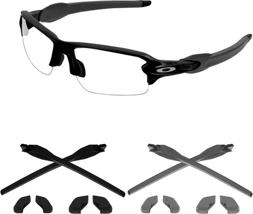 Vista 15 de Kits de goma de repuesto para orejeras y boquillas compatibles con Oakley Flak 2.0 OO9295 Flak 2.0 XL OO9188 Negro