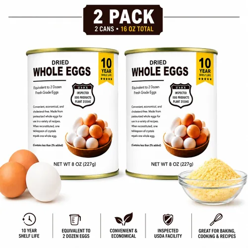 Vista 5 de Future Essentials - Huevos enteros en polvo – Suministro de alimentos de supervivencia de emergencia de 10 años, desayuno fácil de preparar
