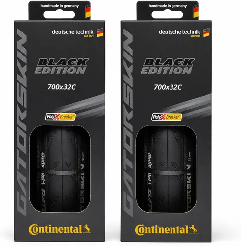 Vista 2 de Continental Gatorskin Black Edition - Road Bike Tire Tough Tire for Daily Riding - PolyX Breaker, Duraskin, 2 Pack