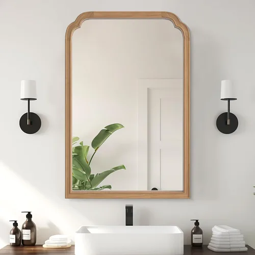 Vista 38 de Espejos de Baño de Madera para Montar en la Pared, 16" x 20" Marco de Madera Rústica Espejos de Pared Decorativos para Sala de Estar o Dormitorio