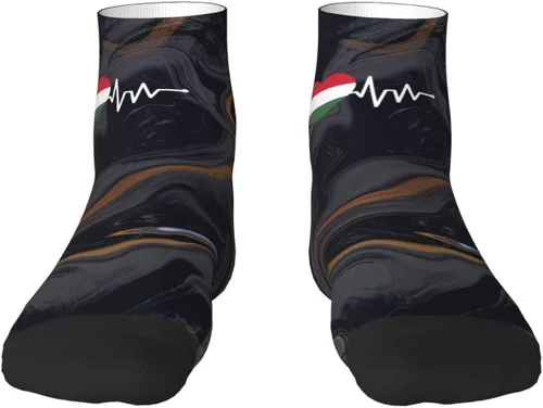 Vista 2 de GDJF Hungarian Heartbeat I Love Hungary Heart Flag Ankle Socks Winter Low Cut Sports Warm Breathable Comfort Casual Socks For Mens And Womens