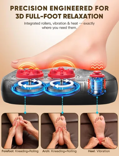 Vista 4 de Masajeador de pies con vibración para fascitis plantar y neuropatía