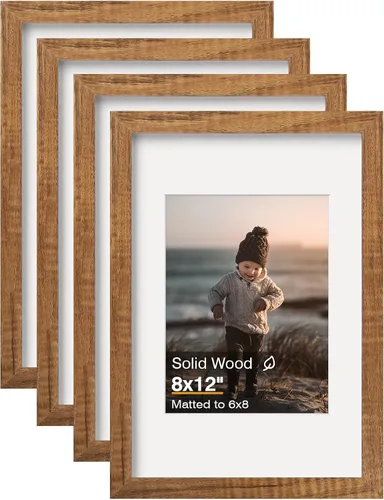 Vista 62 de KINLINK Marco de fotos de 3.5 x 5 pulgadas, color negro ceniza, marcos de madera maciza con plexiglás para mesa y montaje en pared, marcos de fotos