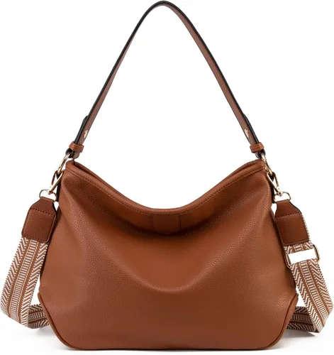 Vista 6 de Medium Women Shoulder Bag Casual Hobo Purses Daily Handbag for Everyday Use *Negro sólido