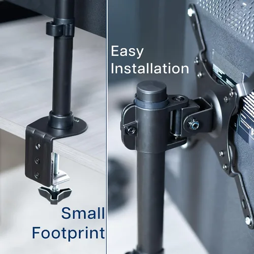 Vista 8 de VIVO Soporte de escritorio para TV y monitor de pantalla ultra ancha, altura ajustable y soporte de inclinación para pantallas de hasta 42 pulgadas