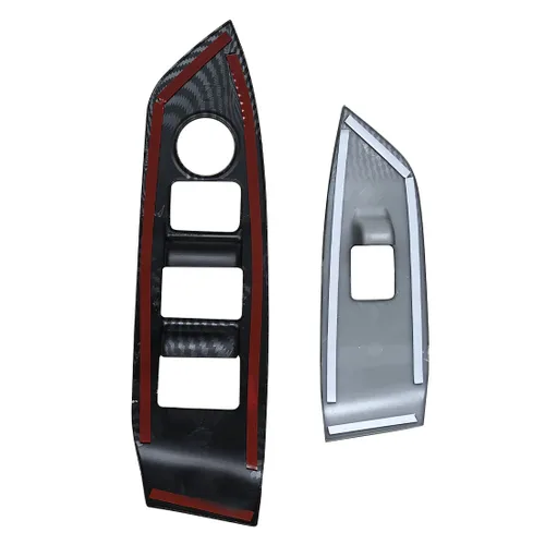 Vista 7 de ruihe 4 piezas de fibra de carbono de color de ventana de puerta de automóvil panel de control ajuste para Mazda CX-5 CX5 2017 2018 2019 2020 2021