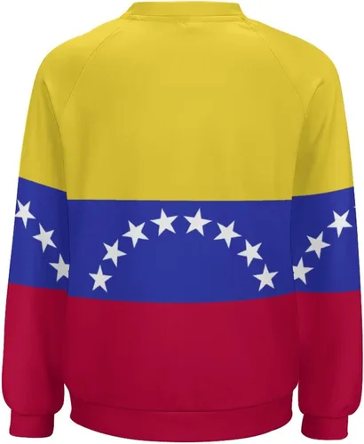 Vista 5 de Suéter casual de manga larga con cuello redondo y raglán de los Estados Unidos para mujer