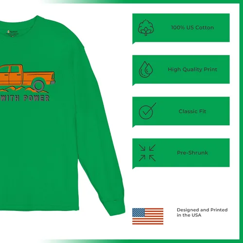 Vista 205 de Tee Hunt Camisetas gráficas y camisetas sin mangas para hombre Roll with Power Pickup Truck