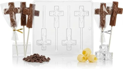 Vista 6 de Molde Cruz Lollipop Chocolate Candy Religious 426