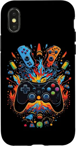 Vista 5 de Gamer Aesthetic Graphic Gaming Video Games Boys Teens Kids Case for iPhone 17