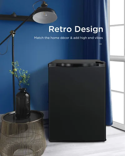 Vista 7 de Mini congelador vertical para congelador pequeño compacto (negro, 3.0 pies cúbicos)