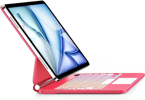 Vista 11 de Funda con teclado magnético mágico para iPad de 9ª generación con teclado para iPad 10.2 de 9ª/8ª/7ª generación y Air 3, Pro 10.5, trackpad