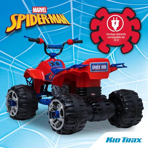 Vista 6 de Kid Trax Marvel Spiderman - Vehículo de juguete para montar ATV para niños pequeños, batería de 12 voltios, 3-7 años, peso máximo del conductor