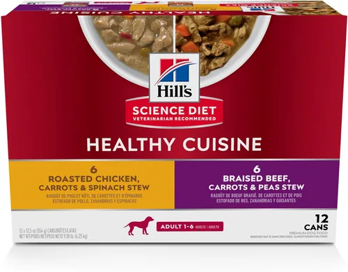 Vista 14 de Comida enlatada guisada dietética para perros Hill's Science, 12.5 onzas, paquete de 12, Adulto