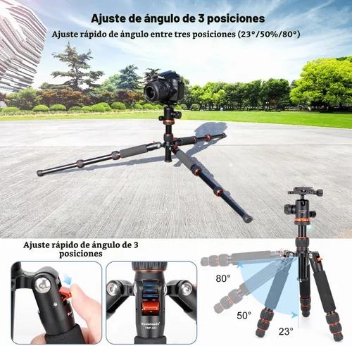 Vista 4 de Koolehaoda - Mini trípode de mesa con cabeza de bola de 360°, aluminio portátil