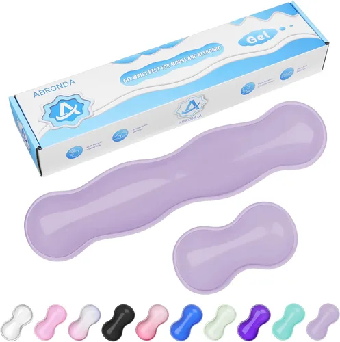 Vista 21 de Reposamuñecas de Gel para Teclado y Ratón, Reposamuñecas para Teclado, Soporte de Muñeca para Ratón, Alivio del Dolor, Toque Fresco, Antideslizante