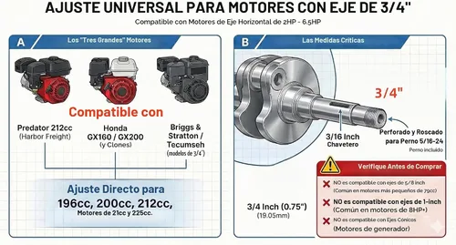Vista 5 de FDJ Embrague Centrífugo 3/4 10 Dientes 212cc Motor Depredador Go Kart Embrague con Kit de Tornillo y Arandela
