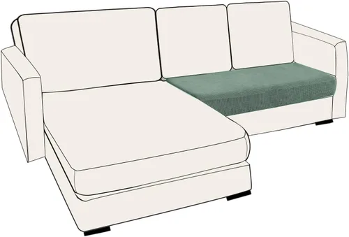 Vista 71 de UNBBRRL Fundas de cojín de asiento para sofá, elásticas, funda de cojín individual para sofá, fundas de cojín para sofá, fundas de héroe protegen