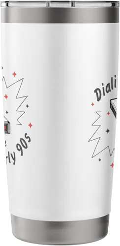Vista 2 de 90s Nostalgia Retro 90s Dial Up Internet Vintage Stainless Steel Insulated Tumbler