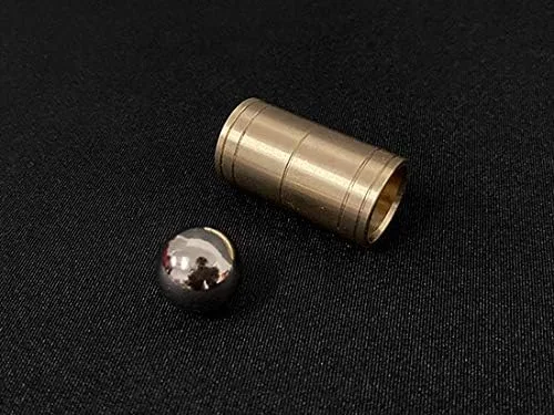 Vista 5 de MOMOMAGE Bola y tubo Misterio Trucos de magia de cerca ilusiones Trucos de truco de accesorios mentalismo mágico latón bola de acero fregadero abajo