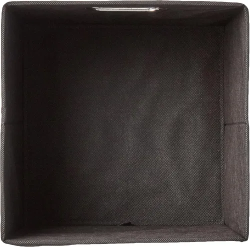 Vista 3 de Amazon Basics Contenedores organizadores de almacenamiento en forma de cubo plegables, paquete de 6, 10.5 x 10.5 x 11 pulgadas, negro