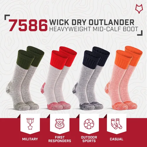 Vista 5 de FoxRiver - Calcetines de media pantorrilla para mujer Wick Dry Outlander