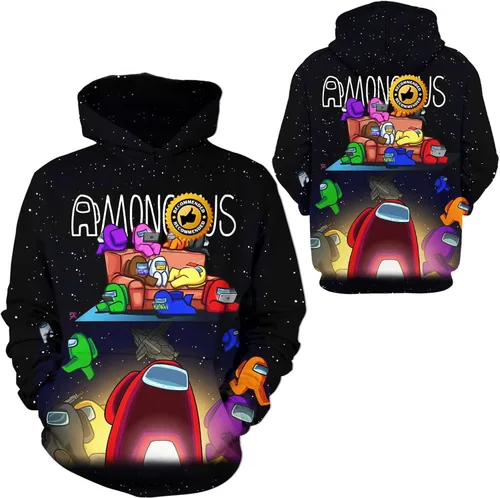 Vista 2 de CHROX Sudadera con capucha de moda de anime con impresión 3D para hombres y mujeres