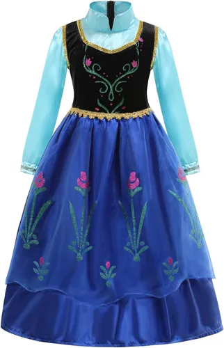 Vista 2 de Disfraz de princesa para niñas disfraz de cosplay con accesorios de capa fiesta de cumpleaños y Navidad
