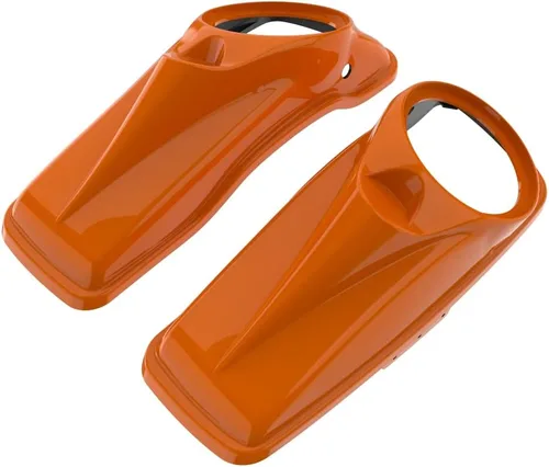 Vista 31 de Tapas para bocinas de motocicleta aptas para 2014+ Harley Touring Hard Saddle Bags - Whisky ámbar, 8 pulgadas Amber Whiskey
