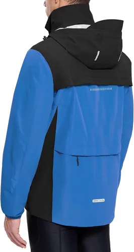 Vista 18 de baleaf Chaqueta impermeable para hombre con capucha ligera reflectante A-Negro