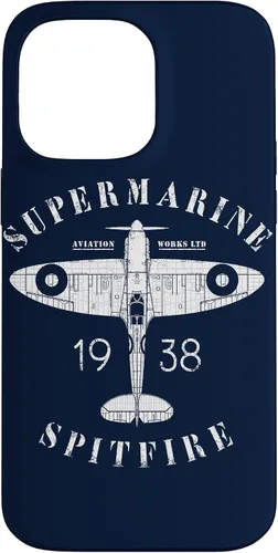 Vista 9 de iPhone 12 Pro Max Spitfire RAF Británico WW2 Fighter Aviation Case Supermarine Aviation