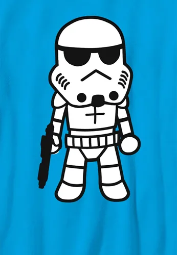 Vista 2 de STAR WARS Camiseta con estampado de dibujos animados Big Simple Trooper para niño