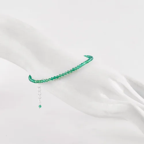 Vista 22 de Yanara Stone Bracelets For Women Beads Dainty Gemstones Jewelry for Women Birthstone, Chakra Energy Healing Crystals, Silver Plated Chain 8 inch