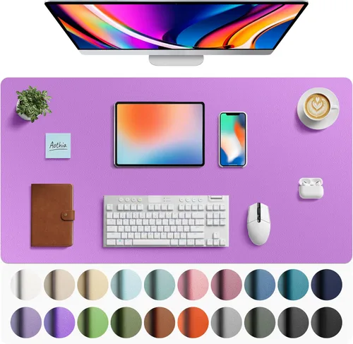 Vista 41 de Aothia - Protector de escritorio de cuero sintético grande, base antideslizante para mouse y superficie para escribir, impermeable, fácil de Agua