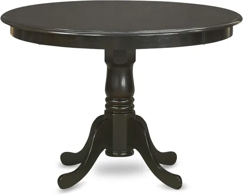 Vista 9 de East West Furniture HLBO3-CAP-C - Juego de mesa de comedor de 3 piezas para espacios pequeños, contiene una mesa de comedor redonda con pedestal y 2
